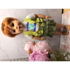 Adora Rebel Girls 18" Doll – Green Outfit, No Shoes, Like New